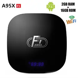 A95X F1 Smart ТВ Box Amlogic S905W 4 ядра 2 Гб Оперативная память + 16 GB Встроенная память Android 7,1 2,4G Wi-Fi 4 K H.265 Декодер каналов кабельного телевидения Media Player