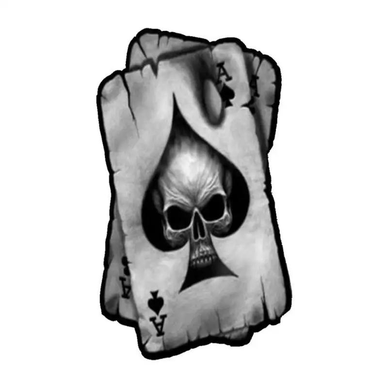 Клейкая наклейка VODOOL 13*7 7 см Ace Skull Spades светоотражающий автомобильный корпус