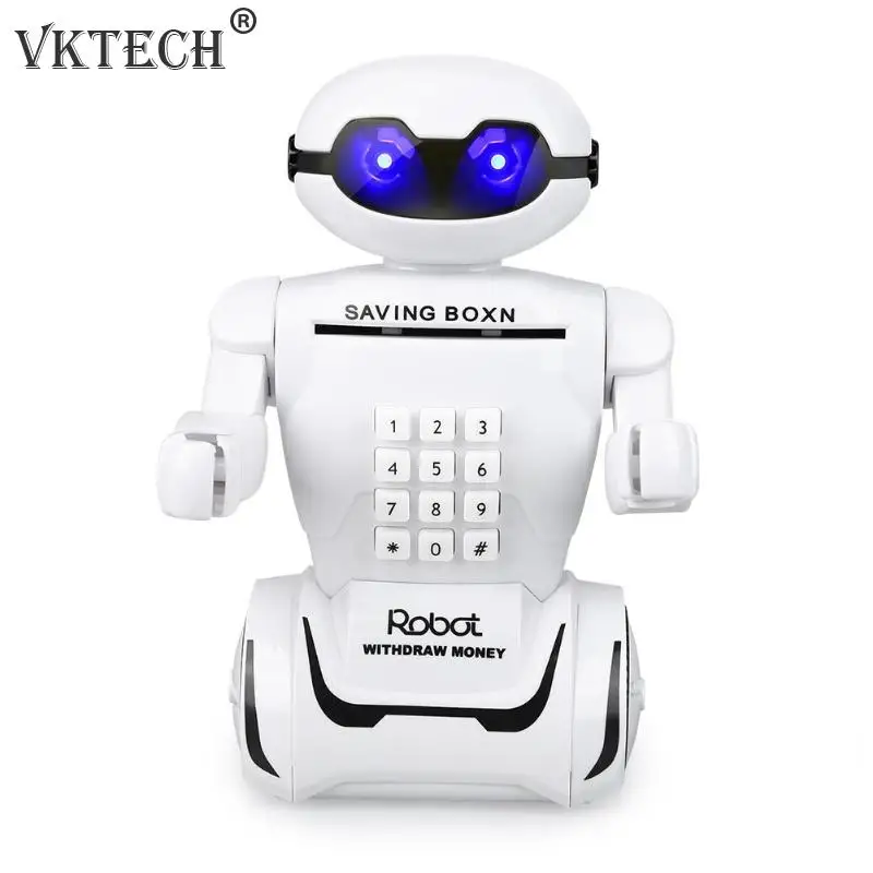 

Multifunctional Electronic Robot Piggy Bank Money Box Safe Lighting Music Coin Cash Saving Box Container Kids Gift Home Decor