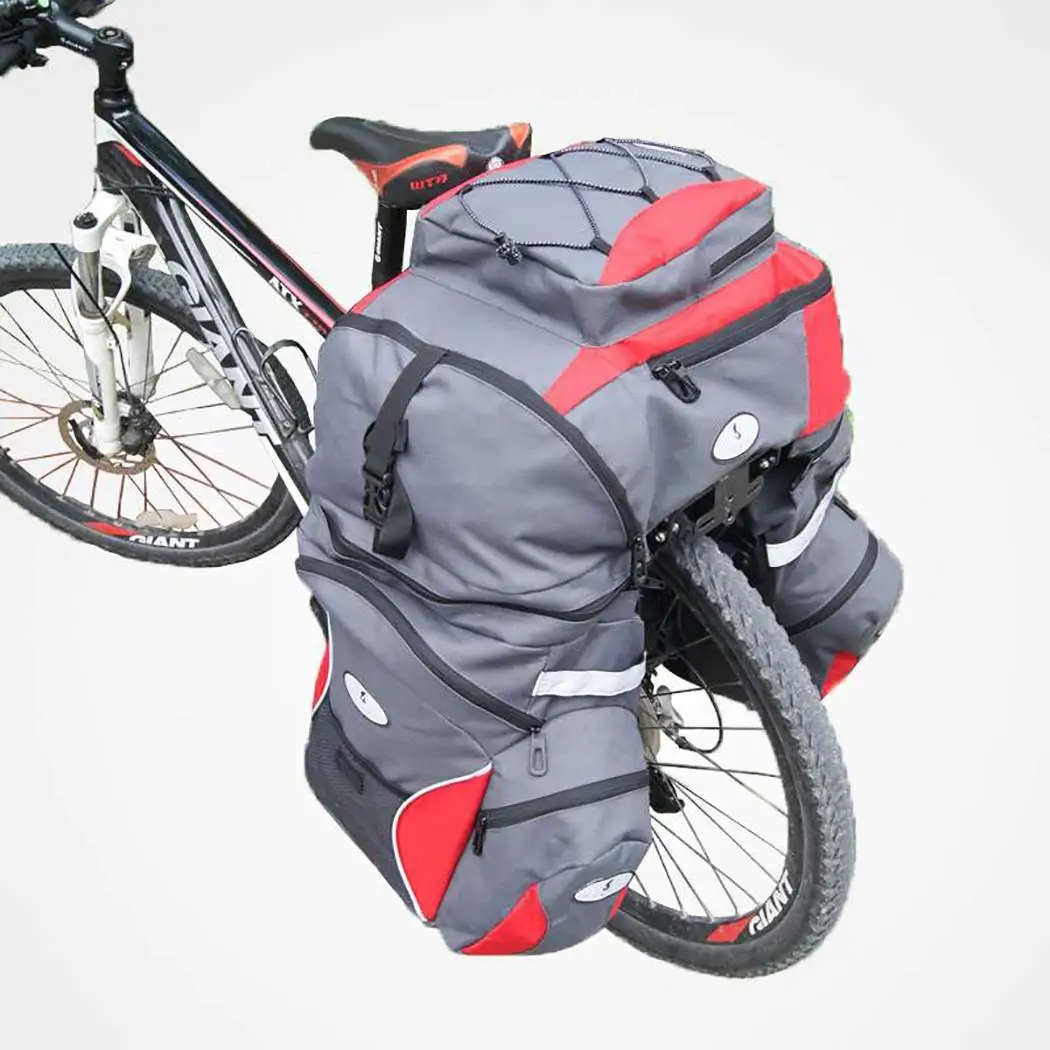 

65L Large Capacity 600D Bicycle Bags Cycling Camel Bag Mountain Bike Saddle Trunk Bags Luggage Carrier Bike Bag With Rain Cover