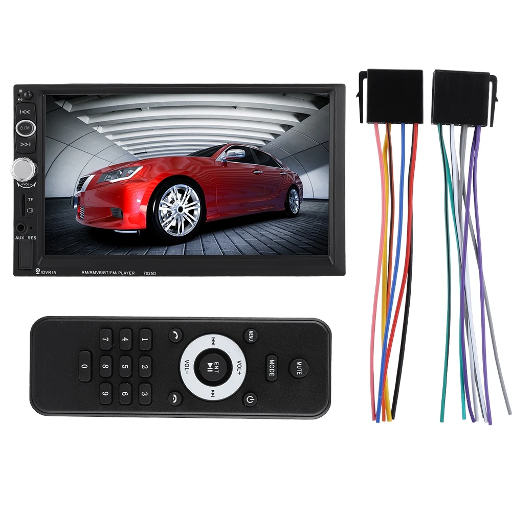 

7" 2Din MP5-7025D Bluetooth MP5 Player Monitor With Rear View Camera Universal for Car New