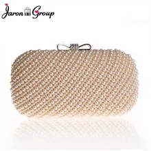 Джарон ручной работы вечерняя сумочка с бусинами замок в виде банта благородные элегантные жемчужные женские клатчи с цепочкой праздничные женские сумки