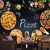 Custom 3D Mural Wallpaper Wall Painting Personalized Pizza Shop Blackboard Photo Wall Paper Cafe Restaurant Backdrop Wall Decor ► Photo 3/6