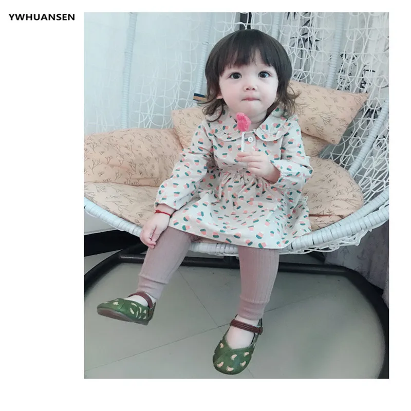 0-6T Spring Autumn Striped Leggings Toddler Girl Cotton Infant Newborn Kids Knitted Skinny Pants