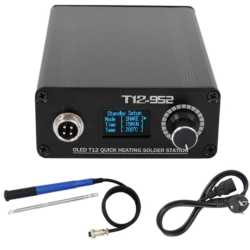 STC T12-952 цифровая литиевая батарея паяльная станция T12 9501 ручка T12-K жало 108 W