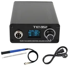 STC T12-952 цифровая литиевая батарея паяльная станция T12 9501 ручка T12-K жало 108 W