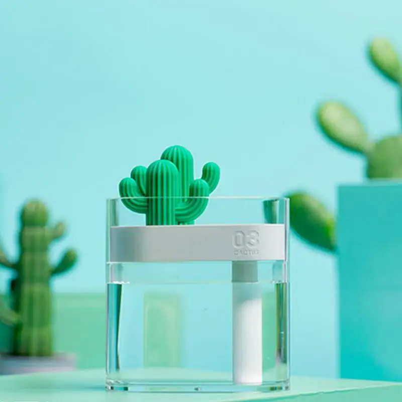 

Cactus Humidifier Innovative Desk Portable USB Diffuser Atomizer With Colorful Lights