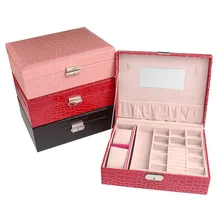 Европейская шкатулка для ювелирных изделий, креативная Подарочная коробка, коробка для хранения, деревянная кожаная шкатулка для ювелирных изделий