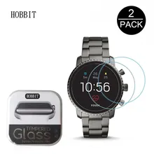 2 paquetes de Protector de pantalla de vidrio templado transparente 2.5D para hombres fósil Q explerist HR Gen 4 5 película protectora de la pantalla del Smartwatch