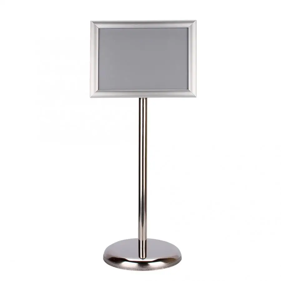 

Menu Holder Clip Snap Frame Poster Board Display Stand with Adjustable Height (A4)