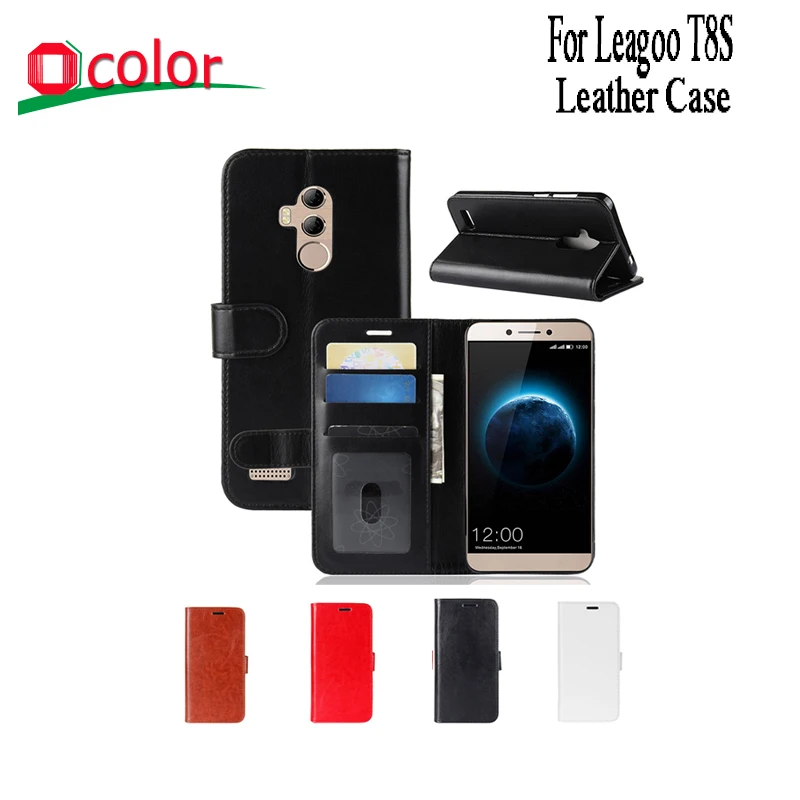 Ocolor для Leagoo T8s из искусственной кожи чехол флип телефона кошелек кожаный