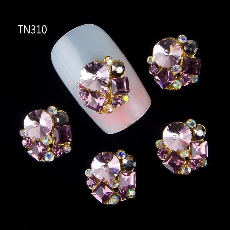 

Blueness 10Pcs Colorful Designer J 3D ewelry Nail Gems Nail Bow Diamond Diy Nail Rhinestone Charms Nail Art Decorations