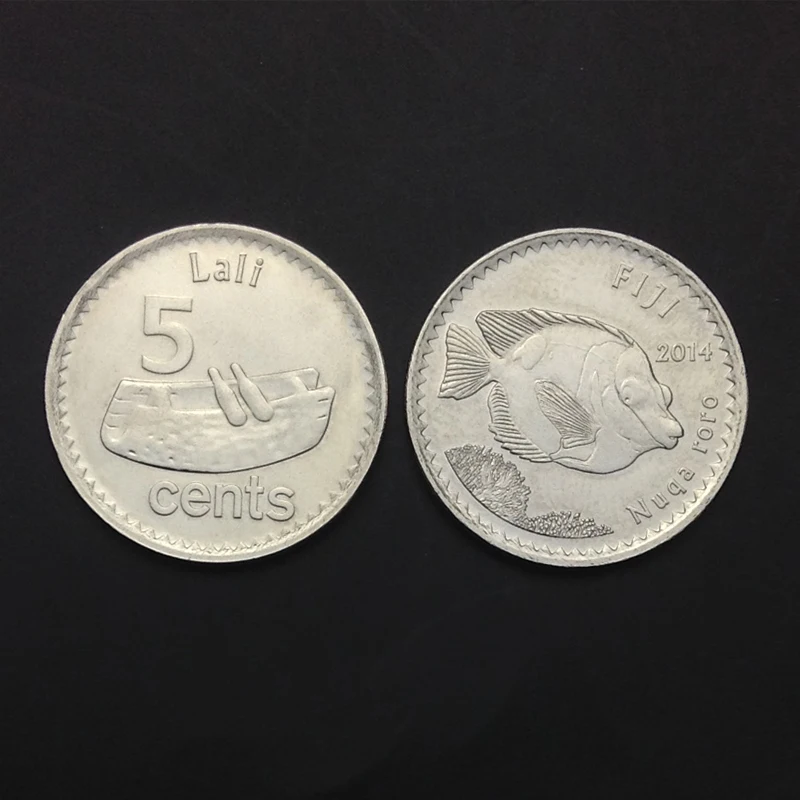 Монета Fiji 5 центов KM #332 2014 UNC нециркулированная коллекция подарок 100% настоящие