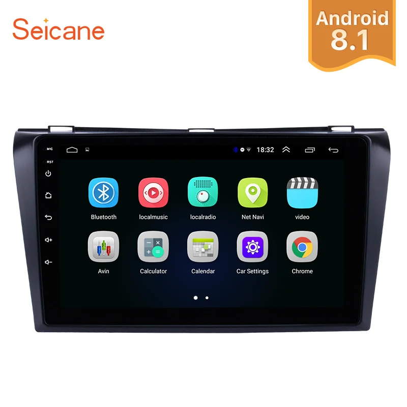 Seicane автомобильный стерео Android 8 1 HD Navi 2Din 9 &quotчетырехъядерный GPS Авторадио для Mazda 3