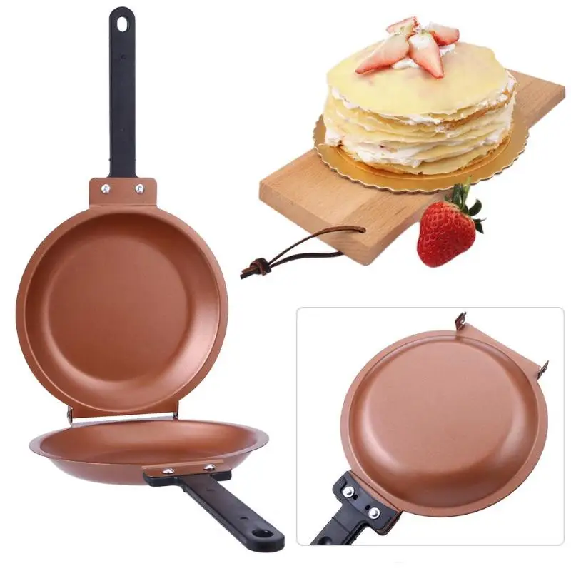 

Non-stick Skillet Flip Pot Pancake Cake Maker Stainless Steel Frying Pan Cooking for Cooker Healthy Cookware Kitchen Tools