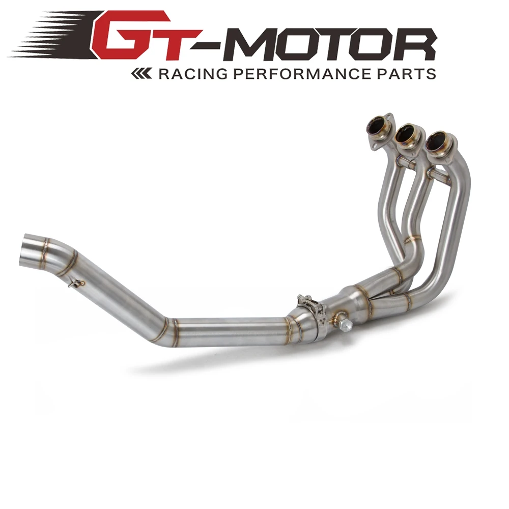 

Motorcycle Header Loop Front Middle Pipe Full Exhaust System For YAMAHA MT-09 MT09 Tracer/TRACER 900/900 GT/FJ-09 2014-2019