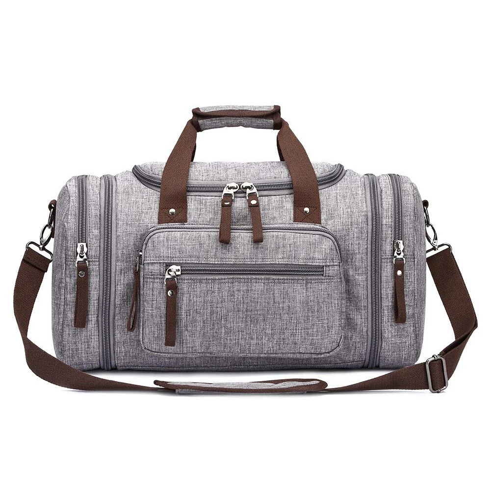 red and blue handbag