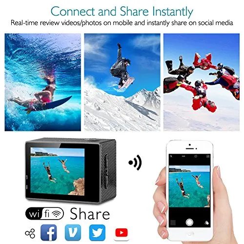 DragonTouch Vision 3 Action Camera 4K 16MP 170