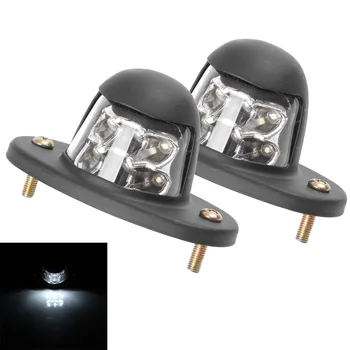

For Auto Door Lights 2 Pieces 12V Universal White LED Truck Car License Plate Lights lamp