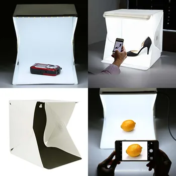 

Creative Mini Folding Lightbox LED Light Room Photo Studio Softbox Photography Lighting Tent Kit Backdrop Cube Mini Light Box