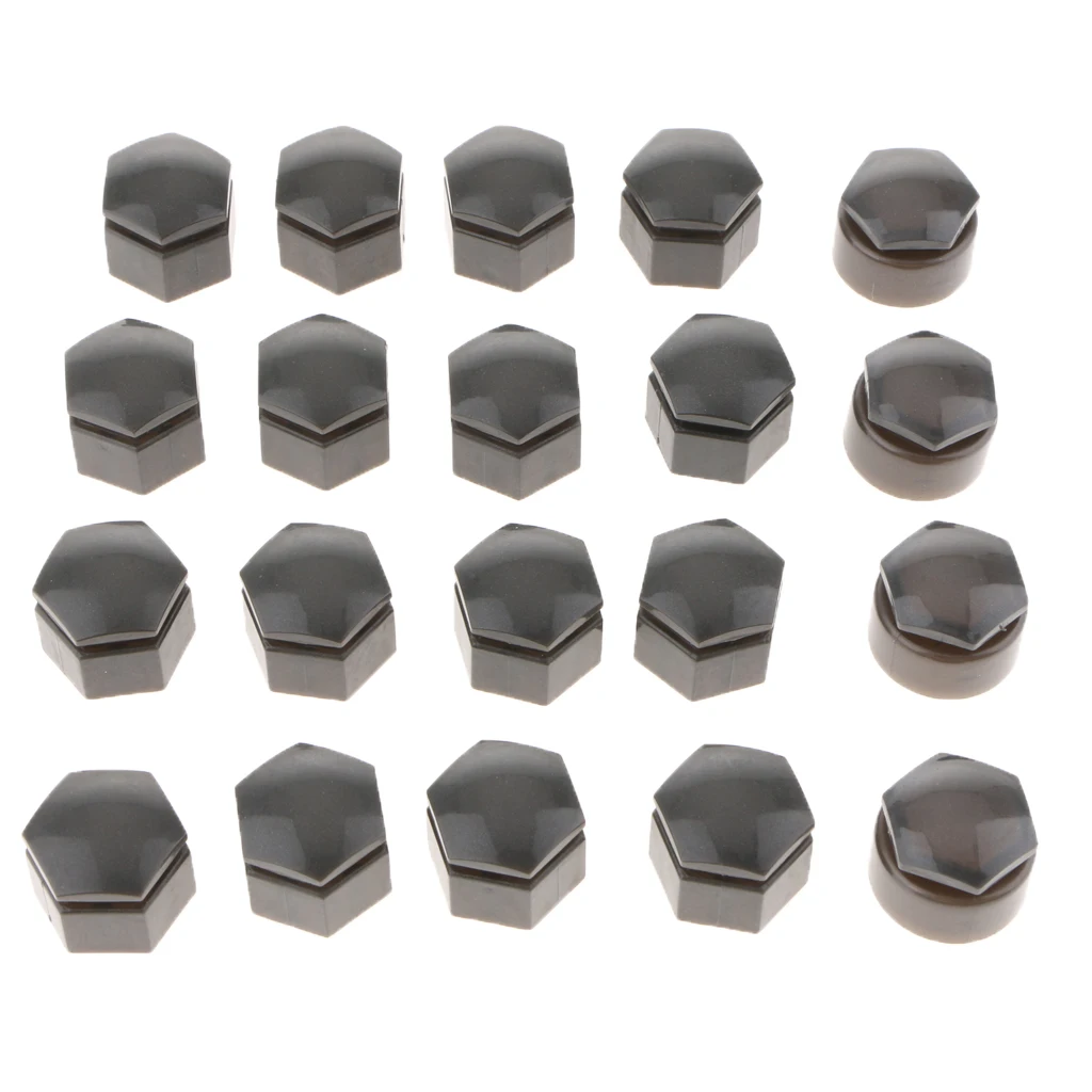 

20Pack Plastic Car Tyre Wheel Hub Covers Protection Caps Wheel Nuts Covers Hub Screw Protector Dust Proof Bolt Rim for Audi Q7