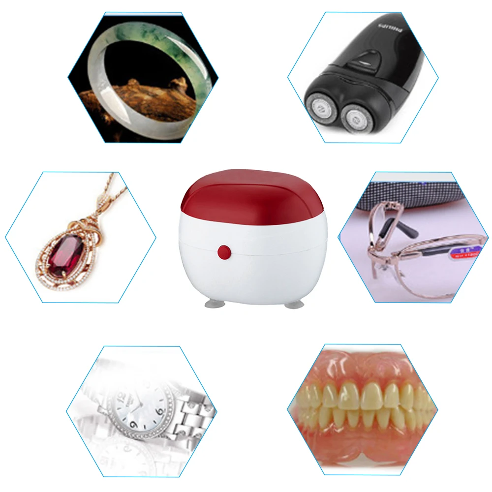 

1Set Mini Ultrasonic Cleaner for Gold and Silver Jewelry Ring Necklace Watches Glasses Digital Time Seting Cleaning Machine Tool