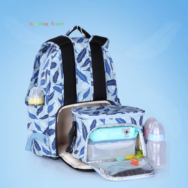 

Diaper Bag Backpack Nylon Printing Shoulder Multifunction Waterproof Baby Bags For Mom Stylish And Convenient Free Shipping