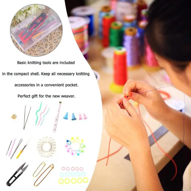 

DIY Crochet Hooks Needles Stitches Knitting Craft Case Crochet Hook Set agulha set Weaving Tools Sewing Tools