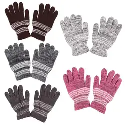 Новый 5 цветов модные женские туфли теплые зимние рукавицы из кашемира Повседневное трикотажные утолщаются полный палец Зимние перчатки
