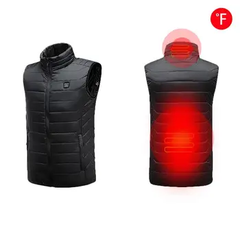 

Warm Down Cotton Heated Vest Jacket Intelligent Adjustable USB Heating Men Waistcoat for Sports Outdoors Skiing Skating