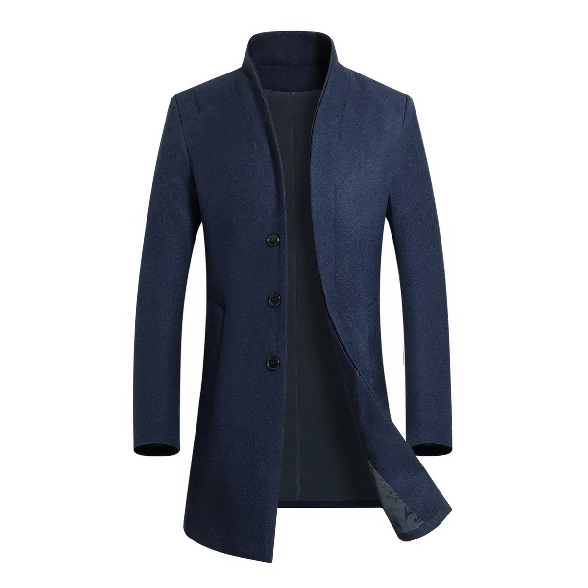 Winter Men's Wool Blends Overcoat Cashmere Long Loose Coat Snow Jackets Cotton-padded Clothes Trench Windbreaker 3 Color Parkas Winter Men's Wool Blends Overcoat Cashmere Long Loose Coat Snow Jackets Cotton-padded Clothes Trench Windbreaker 3 Color Parkas