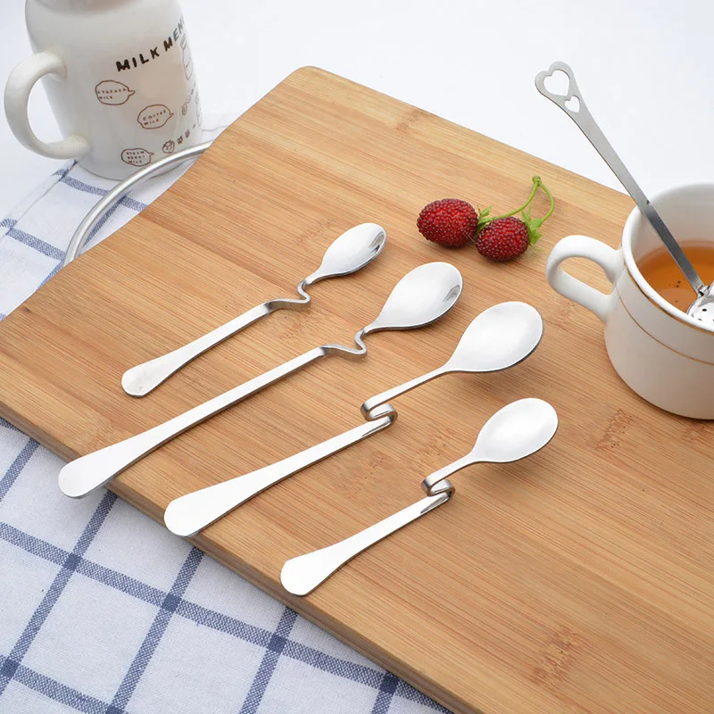 

Spoon Creativity Gifts Stirring Milk Tea Grains Stainless Steel Coffee Spoon Custom Made