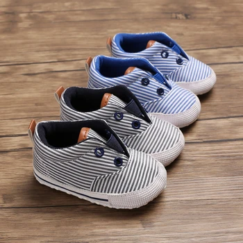 

2019 Newborn Baby Boys Girls New Canvas Shoes Letter Pre Walker Soft Sole Anti-Slip Casual Shoes 0-18 Months