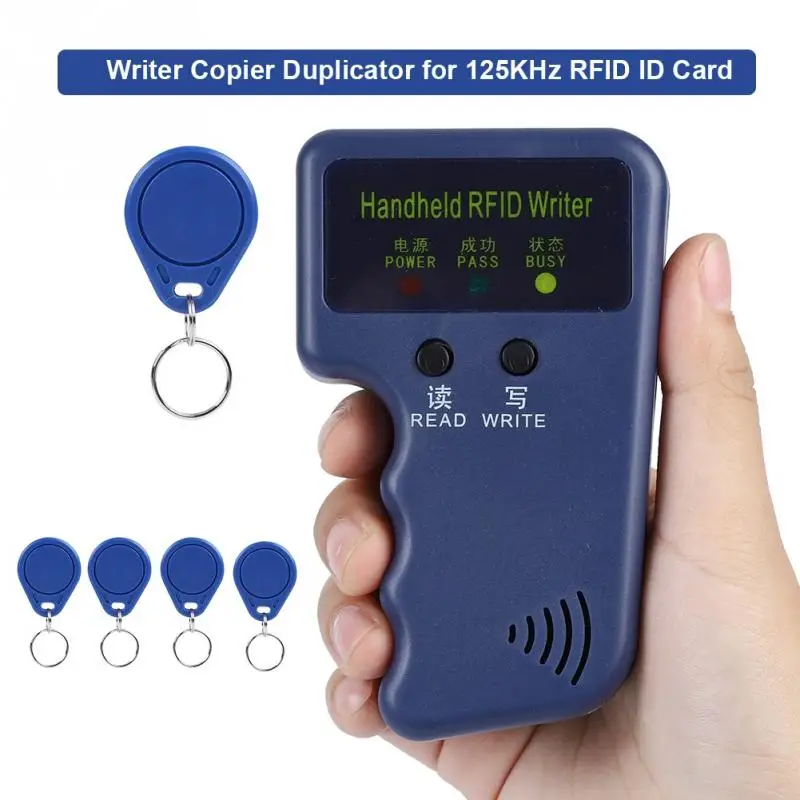 

Portable Handheld Writer Copier Duplicator for 125KHz RFID ID Card with 5 Tags