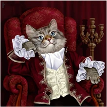 Кошка Алмазная картина узор вышивка крестиком декоративная фигурка животного