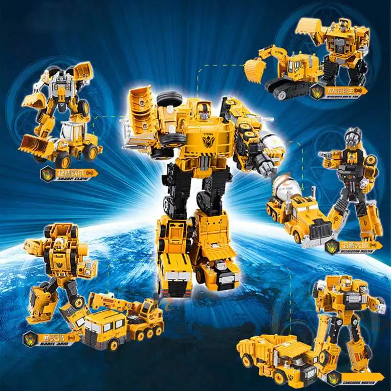 

Transformation Robot Car Metal Alloy Engineering Construction Vehicle Truck Assembly Deformation Toy Robot Kids Toys Gifts