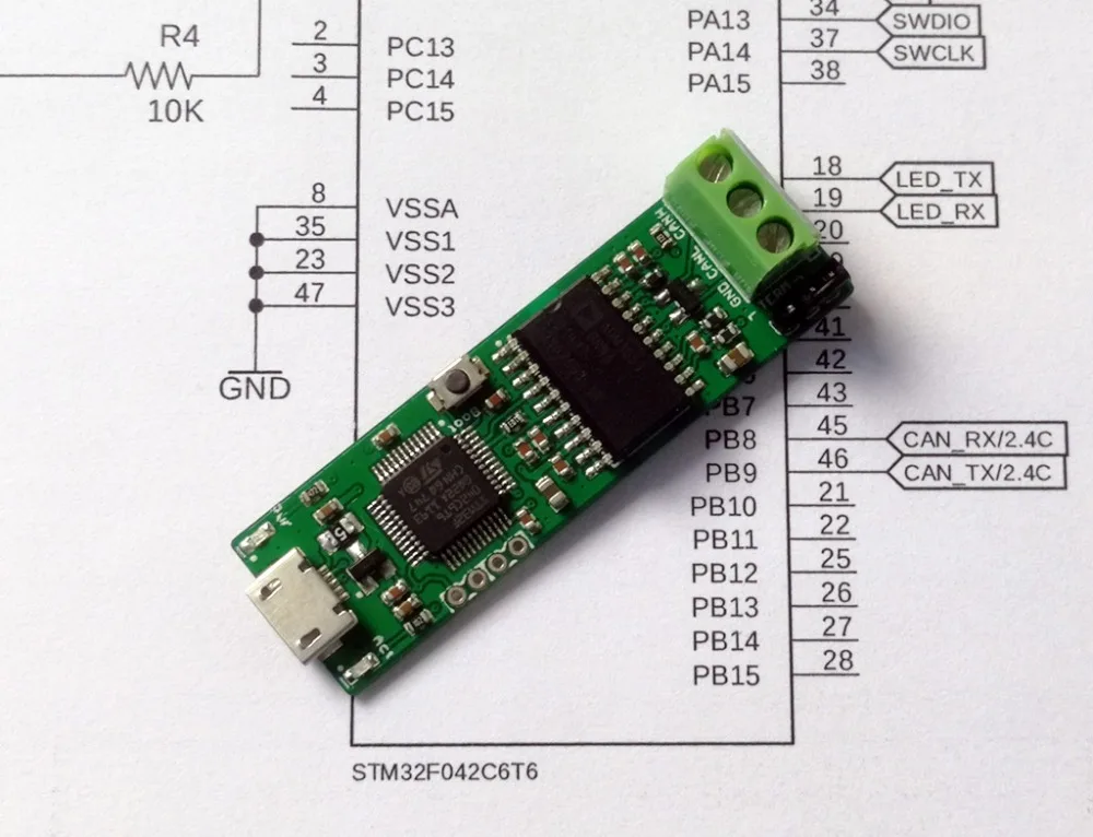 Canable Pro изолированный USB может анализатор адаптеров socketcan свяжитесь с CAN-bus серийный 232 com-порта XP/WIN7/8/10 компьютер github