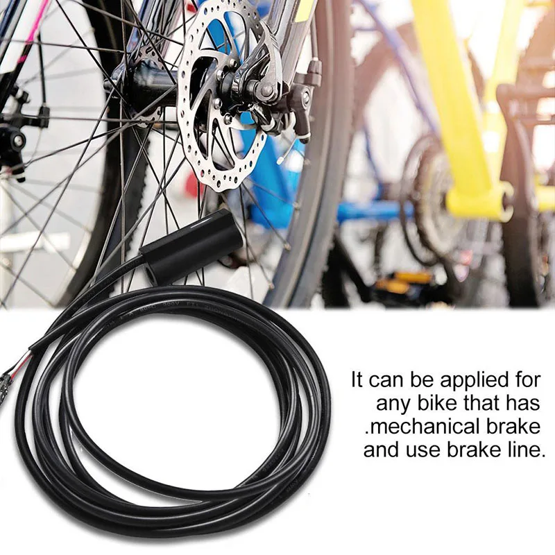 Top 1*Brake Sensor + 2*Connectors  Cut Off Brake Sensor Cable Switch Electric Bike Bicycle External Self Adhesive 1