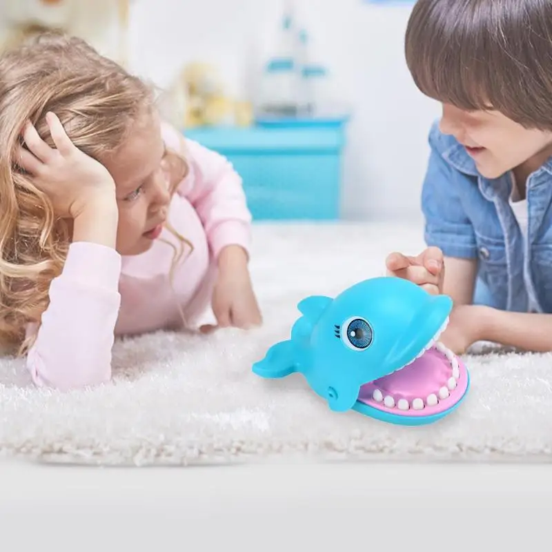 Забавные Животные кусание в рот пальцы игрушка для детей семейвечерние Дельфин