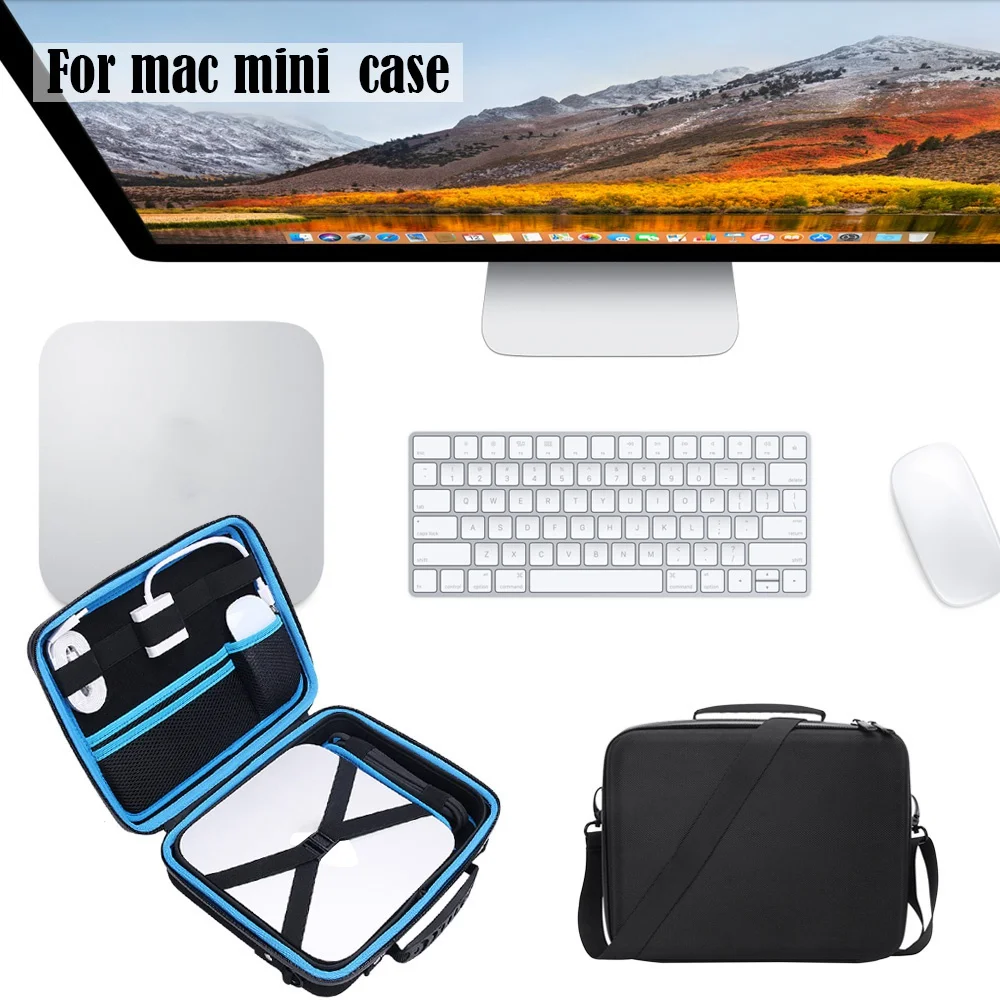 ポータブルキャリングケース旅行キャリングケースアップルのmac Mini用デスクトップとアクセサリーポータブル収納袋耐震ポーチh Bags Aliexpress