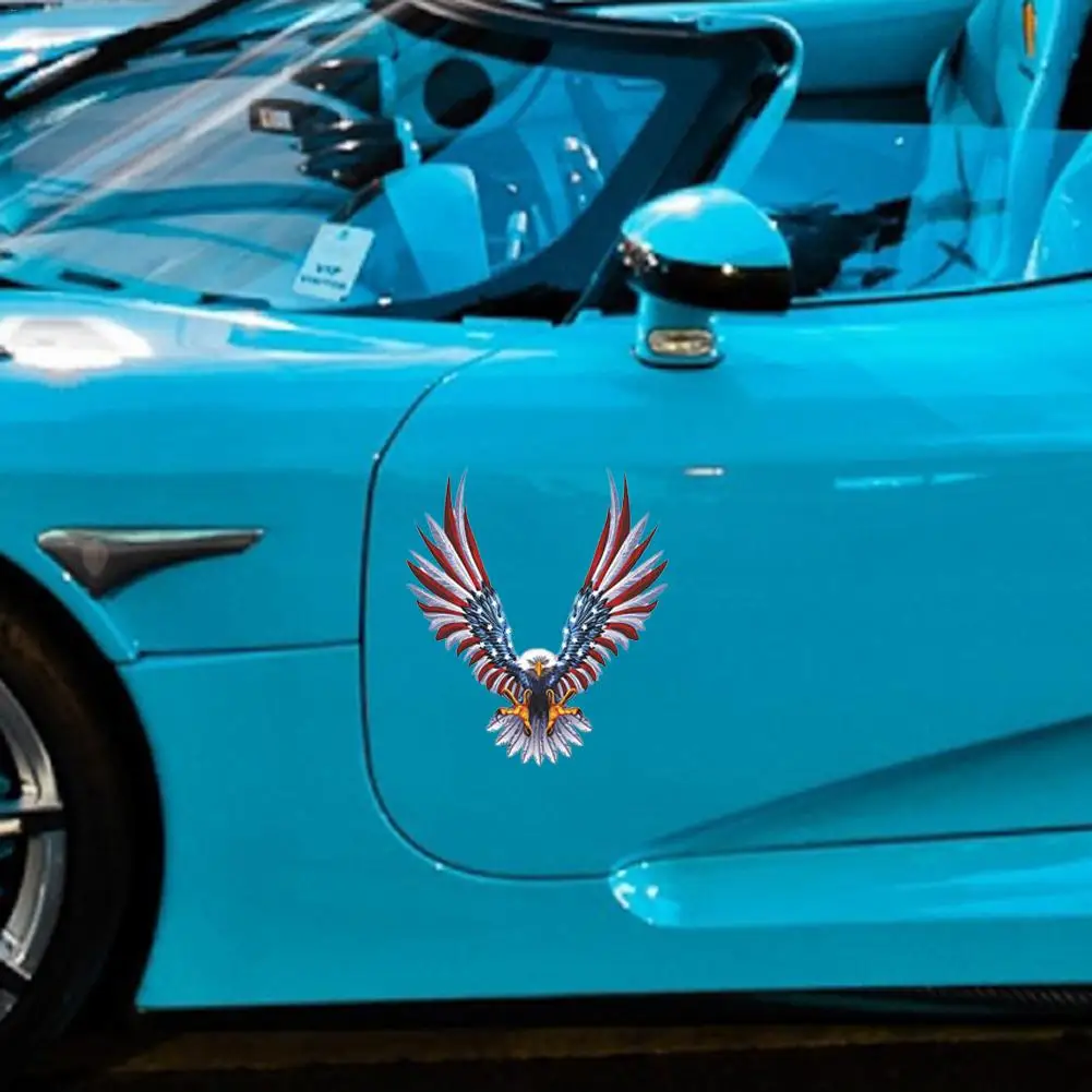 1x Graphics Bald Eagle American Flag Car Bumper Laptop Truck Vinyl Sticker-Decal