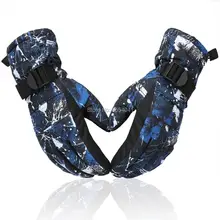 Перчатки Лыжные, супер-теплый и Водонепроницаемый снег перчатки с мягкая внутренняя подкладка, ветрозащитный протектор с запястья поводки, анти-скольжения ладони fo