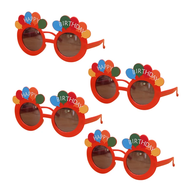 4pcs Adorable Party Birthday Sunglasses Glasses Eyeglasses Party Favors