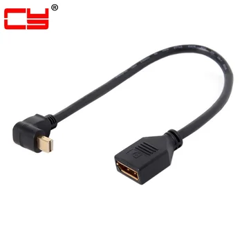 

10pcs/lot DisplayPort Female to Mini DP DisplayPort Left Up Down Angled 90 Degree Adapter Cable Connector for Displays