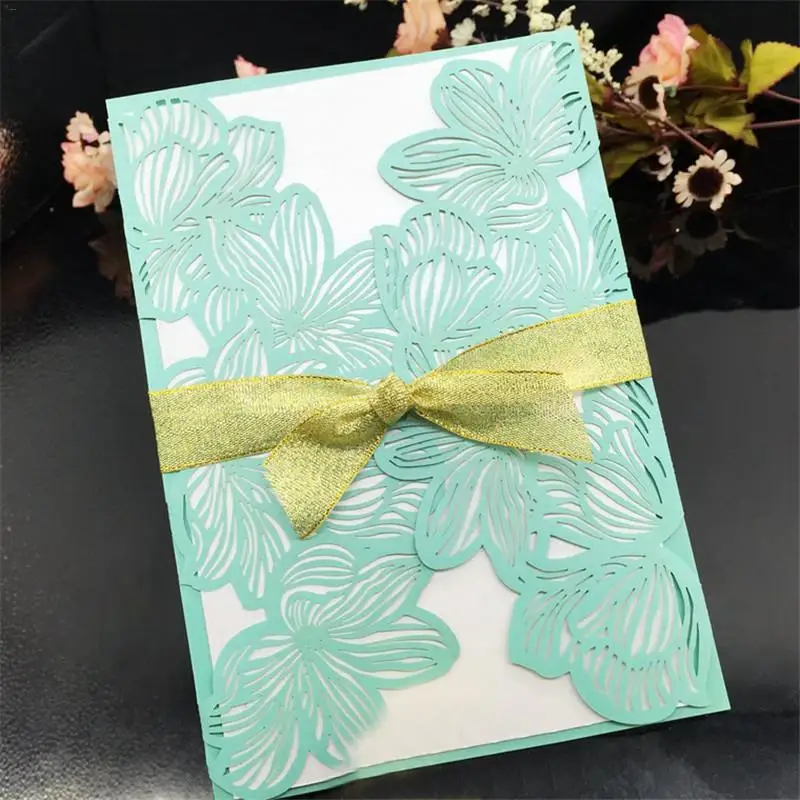  10Pcs Wedding Invitation Card Label Simple Solid Color Wedding Bride Gift Card Suite Event Party Su - 32971160293