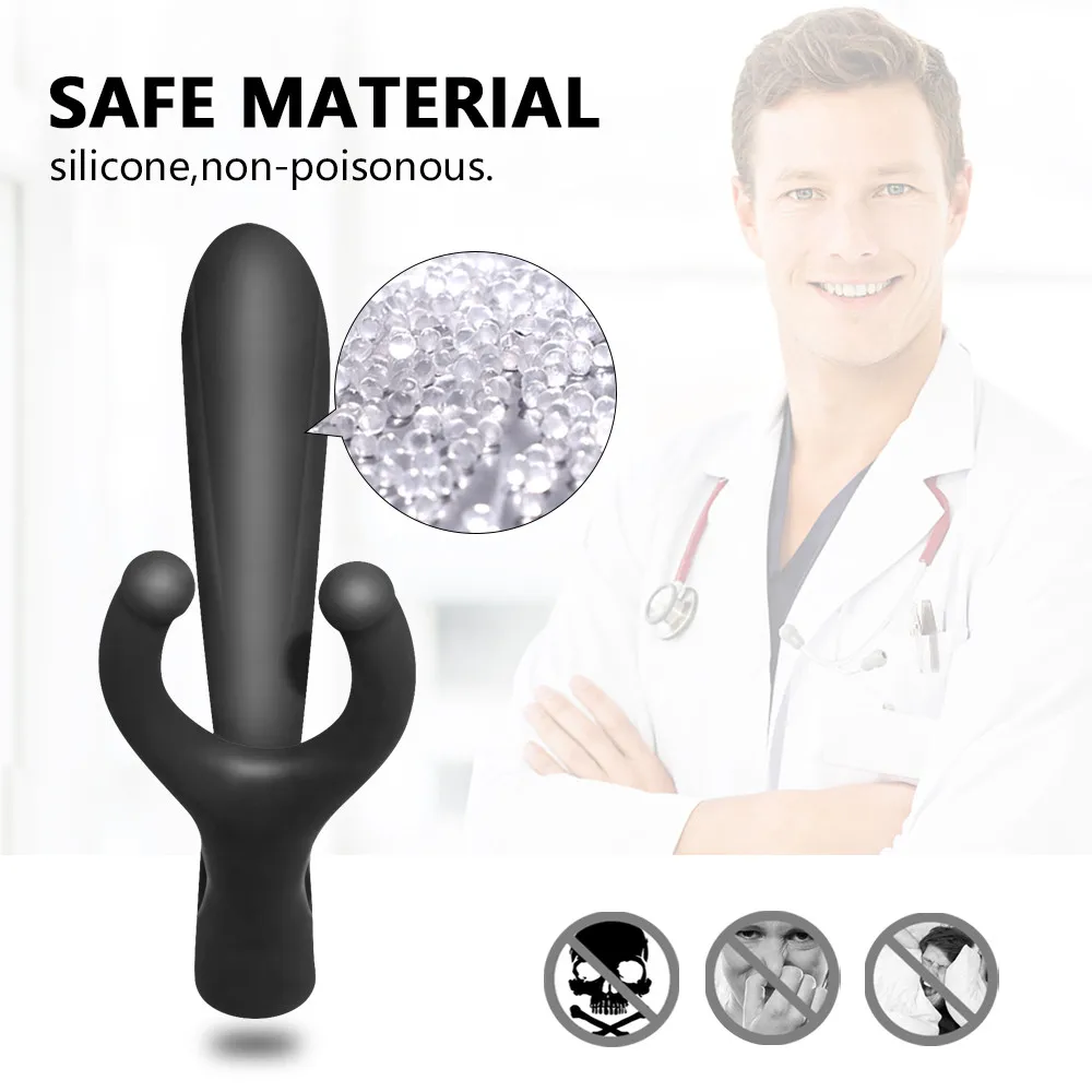 Vibrador de próstata de calefacción masajeador USB Anal vibrador masaje de escroto vibrador Anal ju