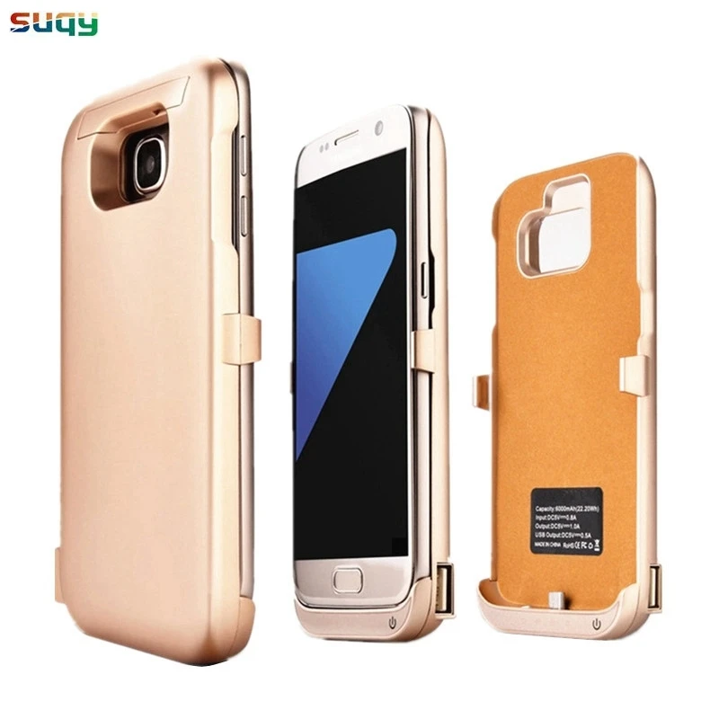 

Backup External 6500mAh Battery Case for samsung galaxy s7 edge Power Bank Charging Case Smart Cover Charge Backup Extra