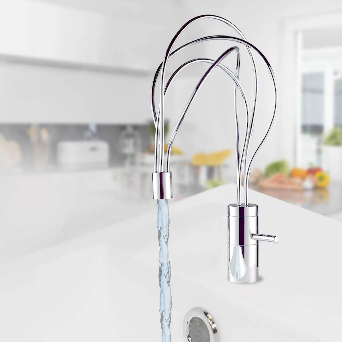 

Unusual Design Twist Bathroom Kitchen Basin Sink Tap Stream Spout Faucet Single Handle Basin Sink Mixer Tap Spout
