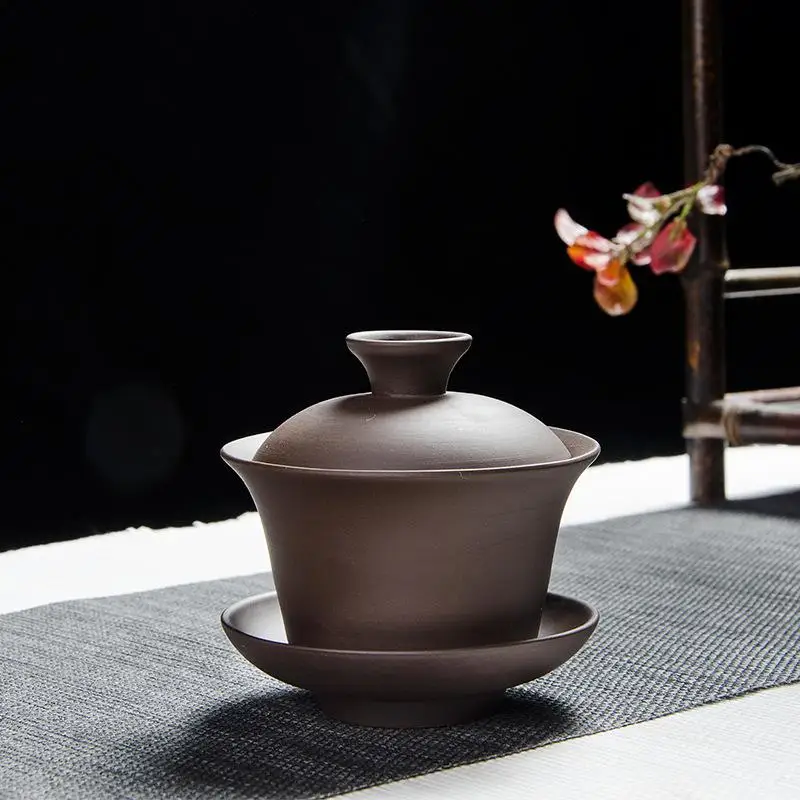 Керамический чайник Gaiwan, чайная чашка для пуэр, китайский кунг-фу, чайный горшок, портативный чайный набор, чайный сервиз Gaiwan, чайная церемония, чайная посуда, наборы