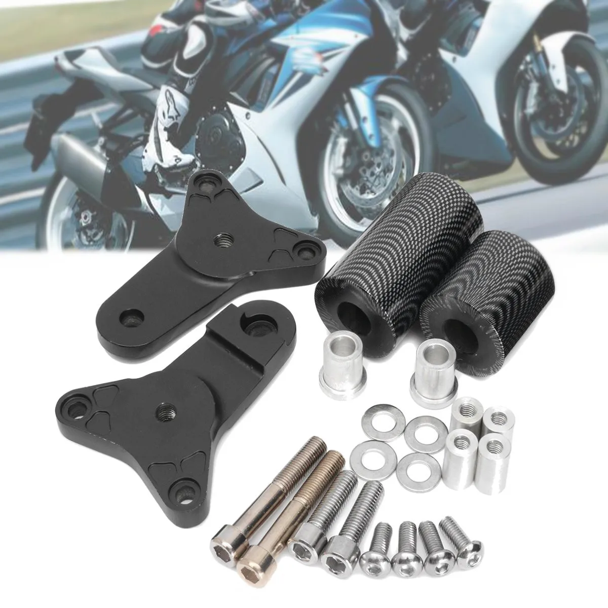 

Carbon No Cut Frame Slider Crash Protector For Suzuki GSXR 600 750 11-15